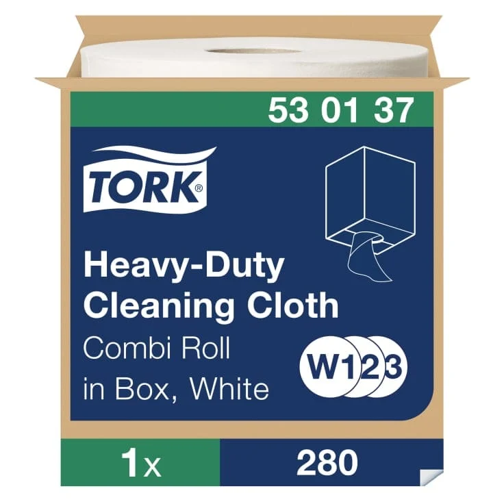 Tork Premium Reinigungstücher 530 Kombirolle W1/W2/W3, weiß