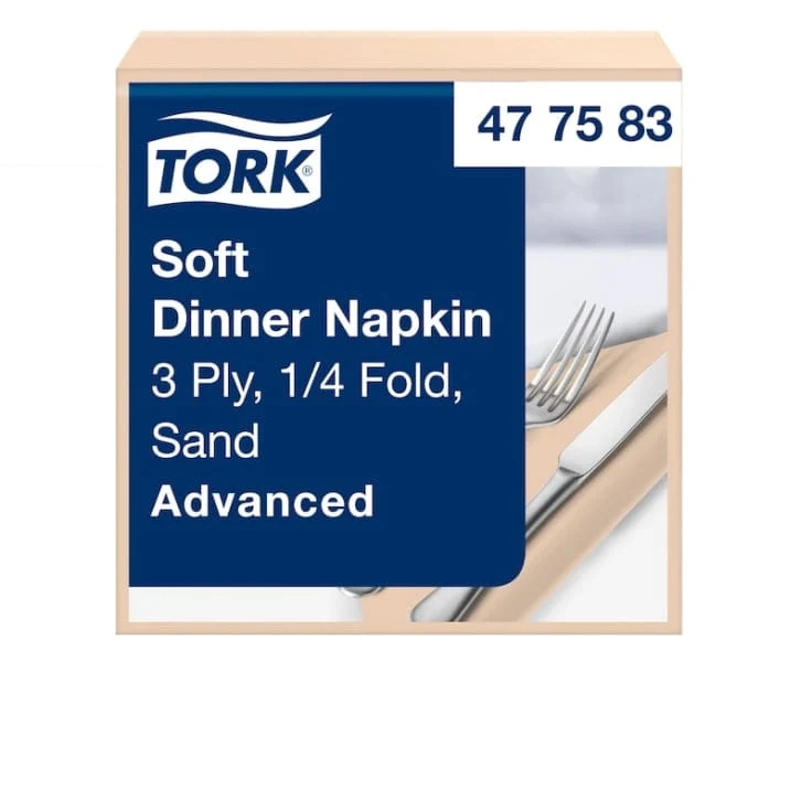 Tork Soft Dinnerservietten sand 3-lagig, 39 x 39 cm