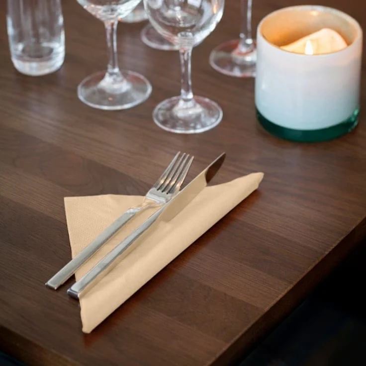 Tork Soft Dinnerservietten sand 3-lagig, 39 x 39 cm