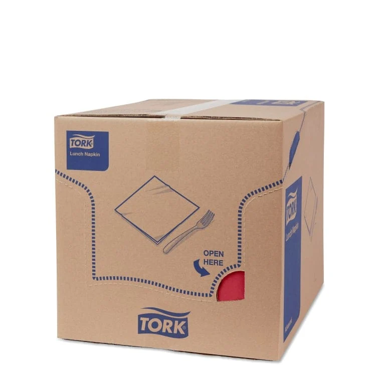 Tork Soft Lunchservietten bordeauxrot 3-lagig, 1/8-Falz