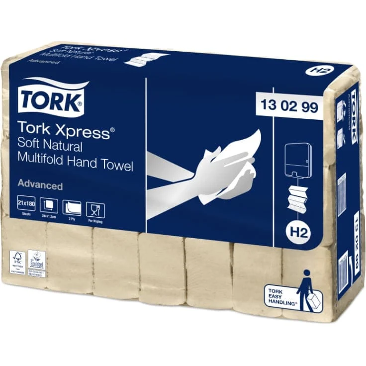 Tork Xpress Multifold-Handtuch Advanced H2 2-lagig, natur