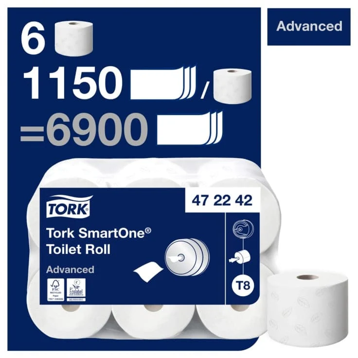 Tork SmartOne Toilettenpapier T8 2-lagig, weiß