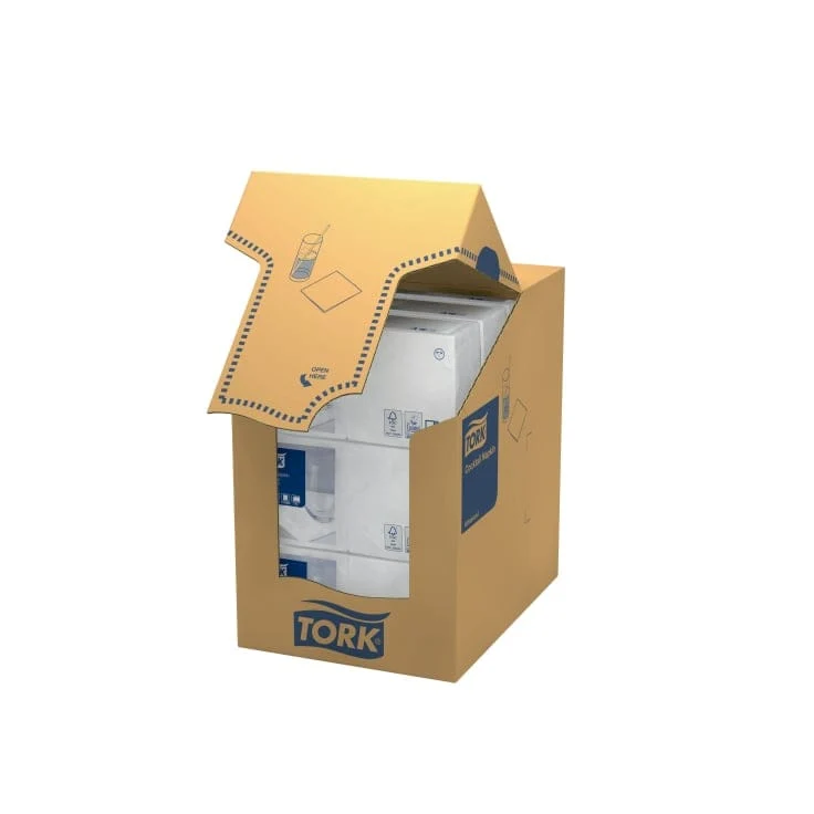 Tork Cocktailserviette Advanced 2-lagig, 1/4-Falz, weiß