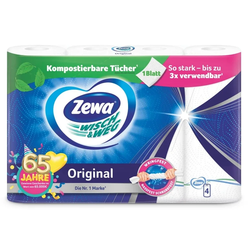 Zewa Küchenrolle Wisch&Weg Original, wringfest