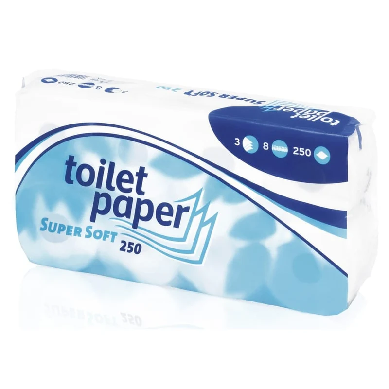 WEPA Super Soft Toilettenpapier, 3-lagig, hochweiß, 250 Blatt