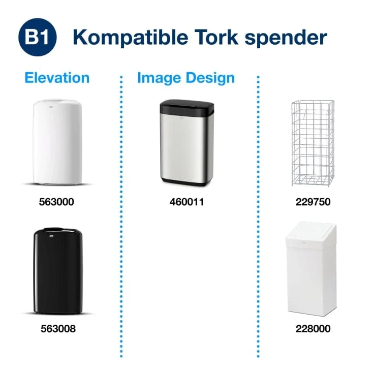 Tork Abfallsäcke B1 60 Liter, grün