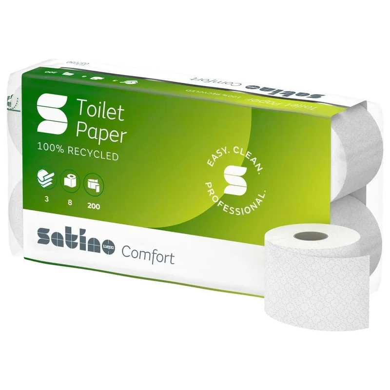 Satino Comfort Toilettenpapier 3-lagig, 250 Blatt, hochweiß, MT1
