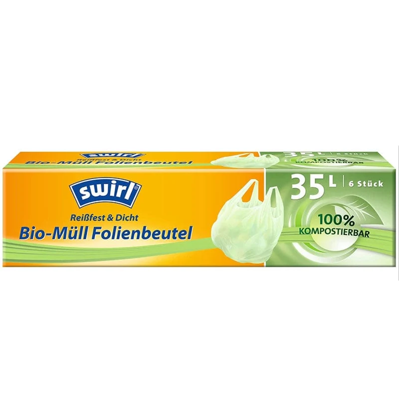 SWIRL Bio-Mülleimerbeutel kompostierbar grün 35 Liter