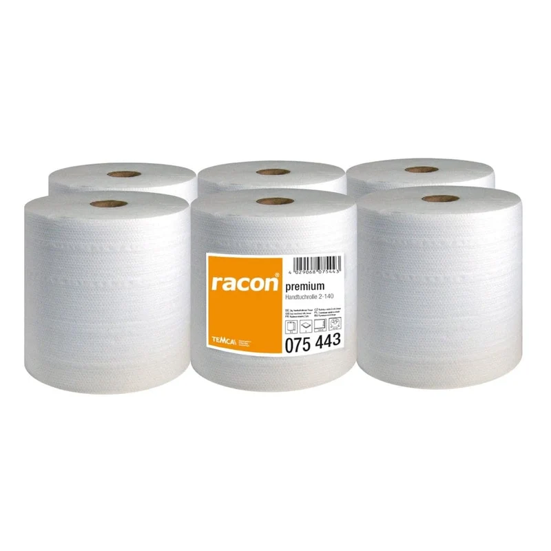 racon premium Handtuchrolle 2-lagig, 140 m, hochweiß