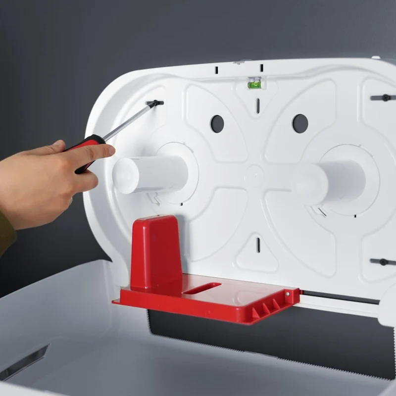 SemyTop Maxi Jumbo Toilettenpapierspender für 2 Rollen bis Ø 23 cm, matt