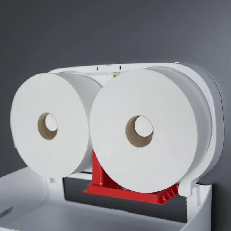 SemyTop Maxi Jumbo Toilettenpapierspender für 2 Rollen bis Ø 23 cm, matt