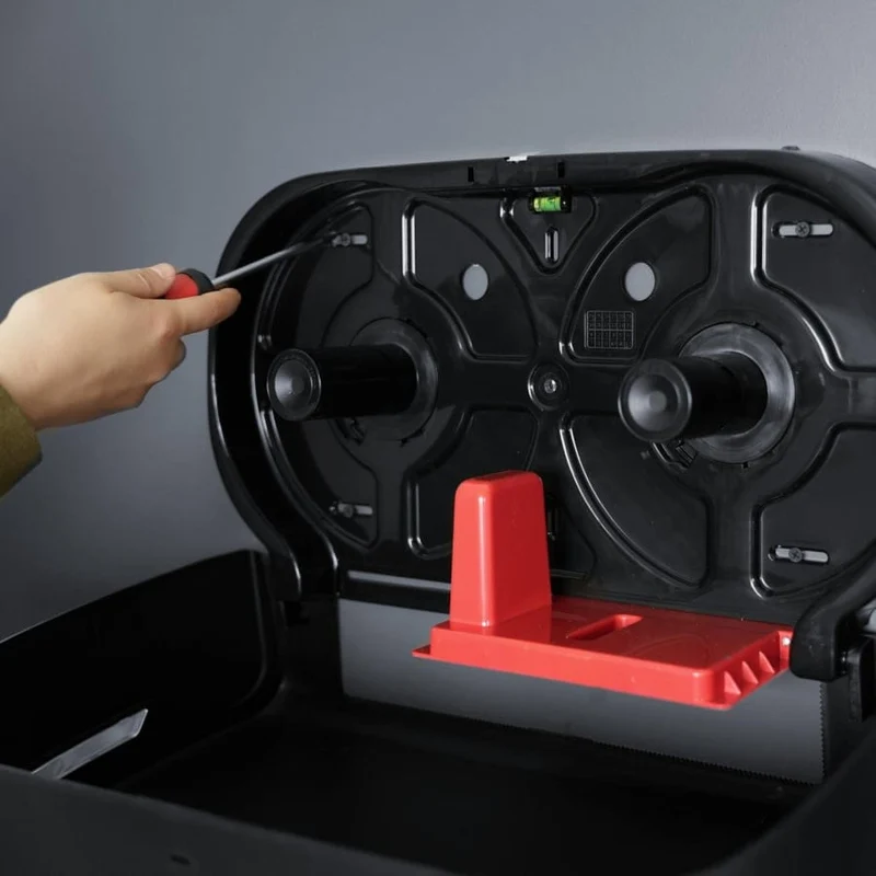 SemyTop Maxi Jumbo Toilettenpapierspender für 2 Rollen bis Ø 23 cm, matt