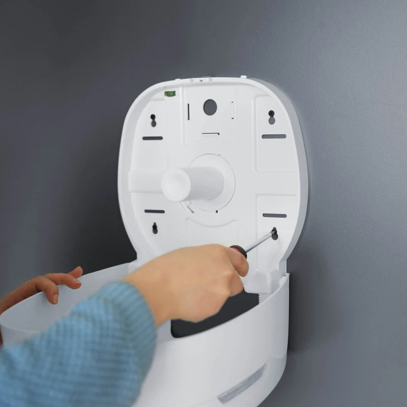 SemyTop Jumbo Toilettenpapierspender, bis Ø 25 cm, weiß oder schwarz matt