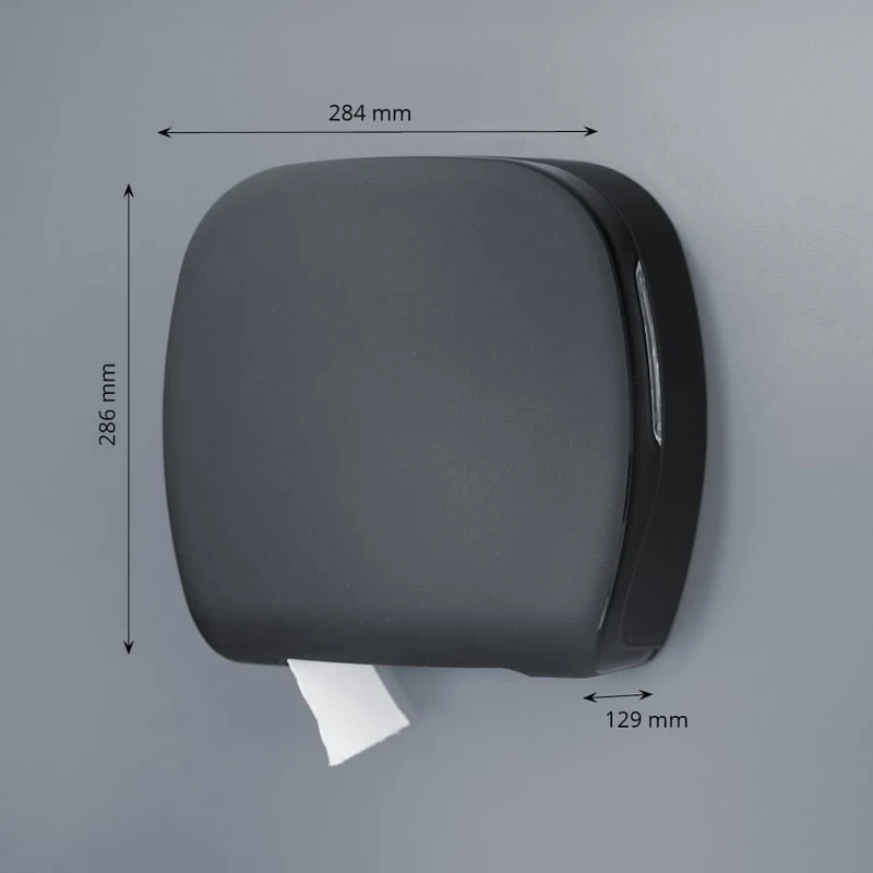 SemyTop Jumbo Toilettenpapierspender, bis Ø 25 cm, weiß oder schwarz matt