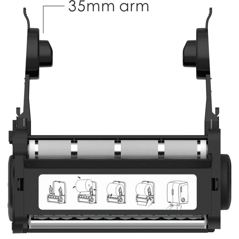 SemyTop Handtuchrollenspender Autocut, matt, für Rollen Ø 20 cm, Kern-Ø 4 cm