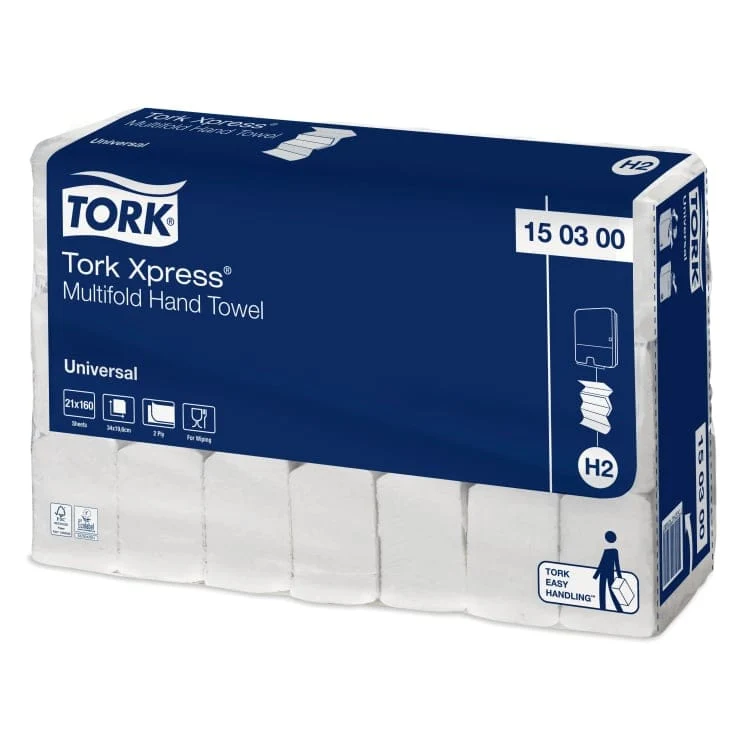 Tork Xpress Multifold-Handtuch Universal H2 2-lagig, weiß