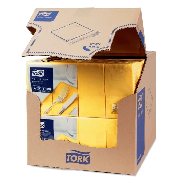 Tork Soft Lunchserviette Advanced 3-lagig, gelb