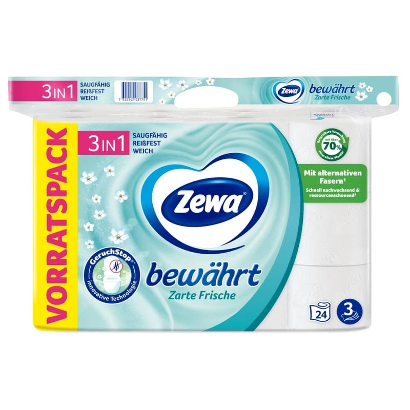 Zewa Bewährt Toilettenpapier, 3-lagig Lufterfrischer