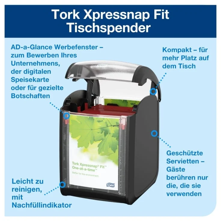 Tork Xpressnap Fit Tischspender N14 schwarz