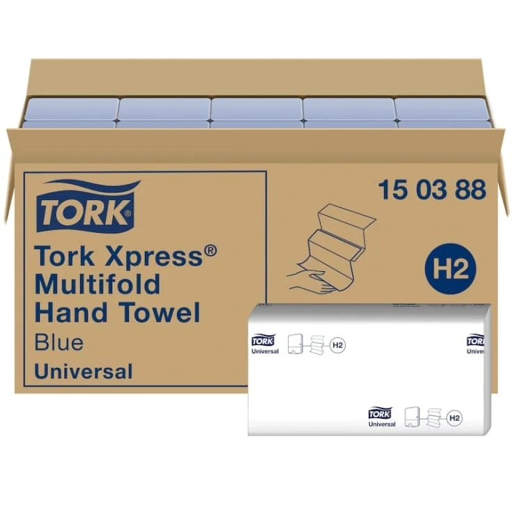 Tork Xpress Multifold Handtücher H2 2-lagig, blau