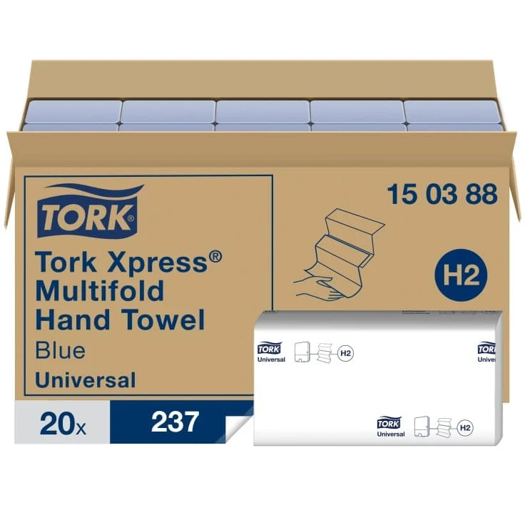 Tork Xpress Multifold Handtücher H2 2-lagig, blau