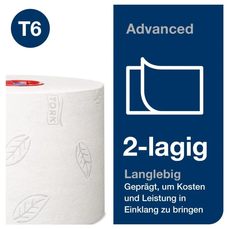 Tork Midi Toilettenpapier Advanced T6 2-lagig, 100 m