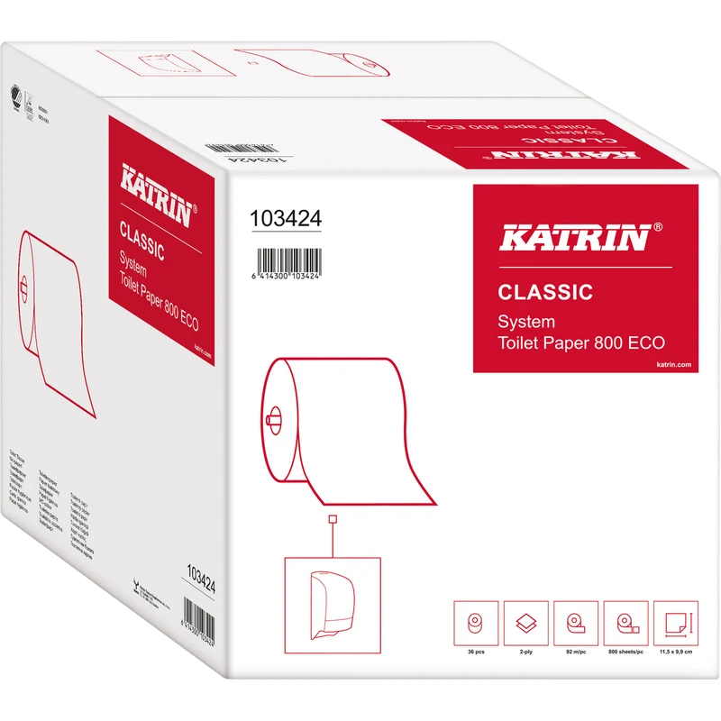 Katrin Classic System Toilettenpapier 2-lagig, 800 Blatt