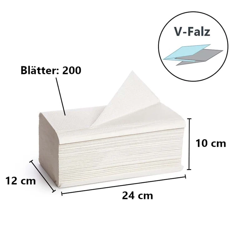 racon comfort Falthandtücher ZZ-Falz, 24 x 23 cm, 2-lagig, naturweiß