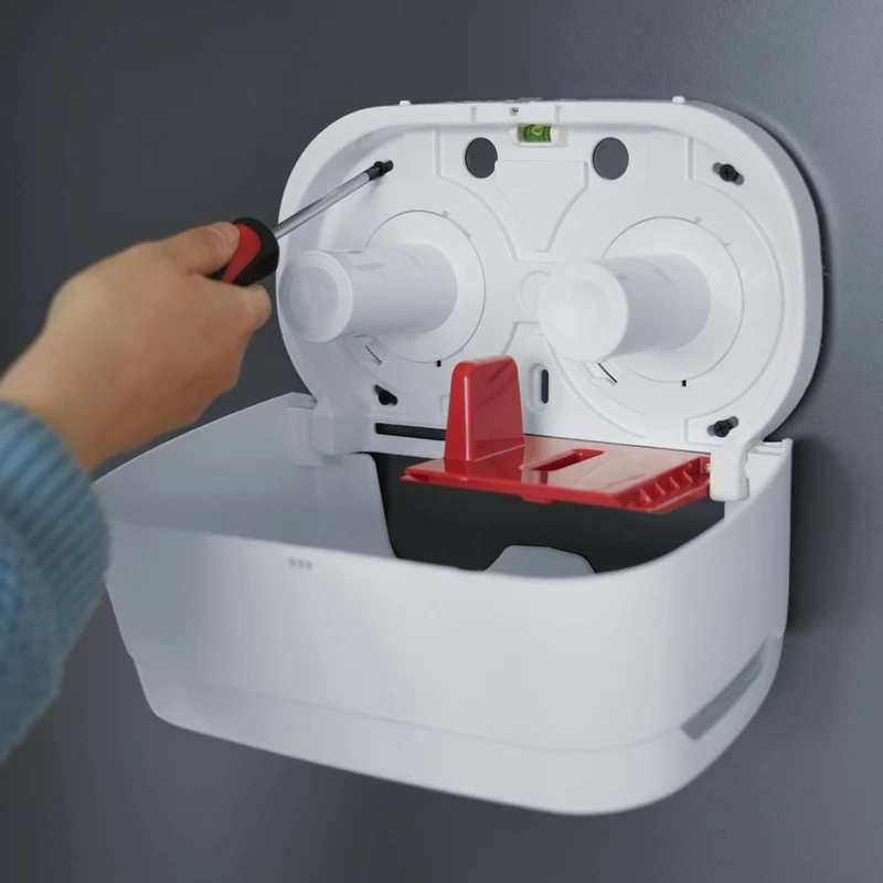 SemyTop Toilettenpapierspender für 2 Rollen, matt, Kern-Ø 25-60 mm