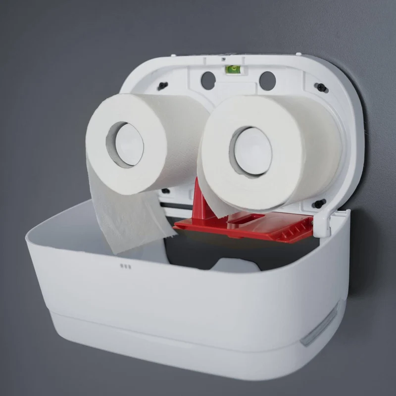 SemyTop Toilettenpapierspender für 2 Rollen, matt, Kern-Ø 25-60 mm