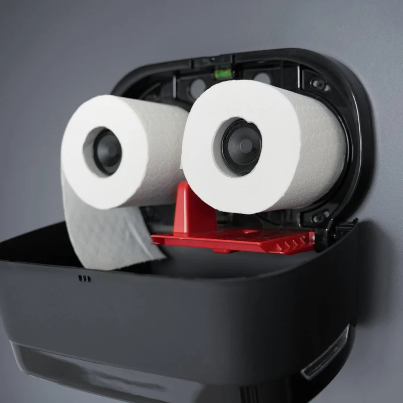 SemyTop Toilettenpapierspender für 2 Rollen, matt, Kern-Ø 25-60 mm
