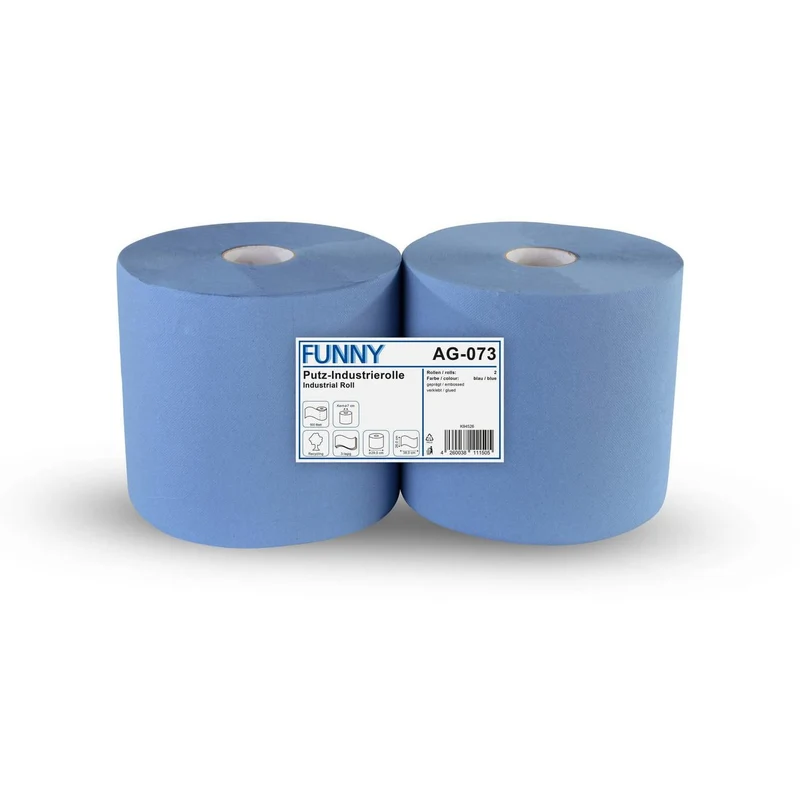 Funny Industriepapierrolle, 3-lagig, 26 x 38 cm, 500 Blatt, blau