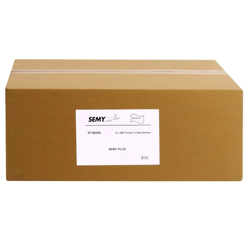 SemyTop Putztücher Plus in Spenderbox, 29 x 38 cm, türkis, 200 Stück