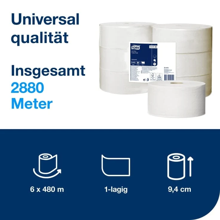 Tork Jumbo Toilettenpapier T1 Universal 1-lagig, natur