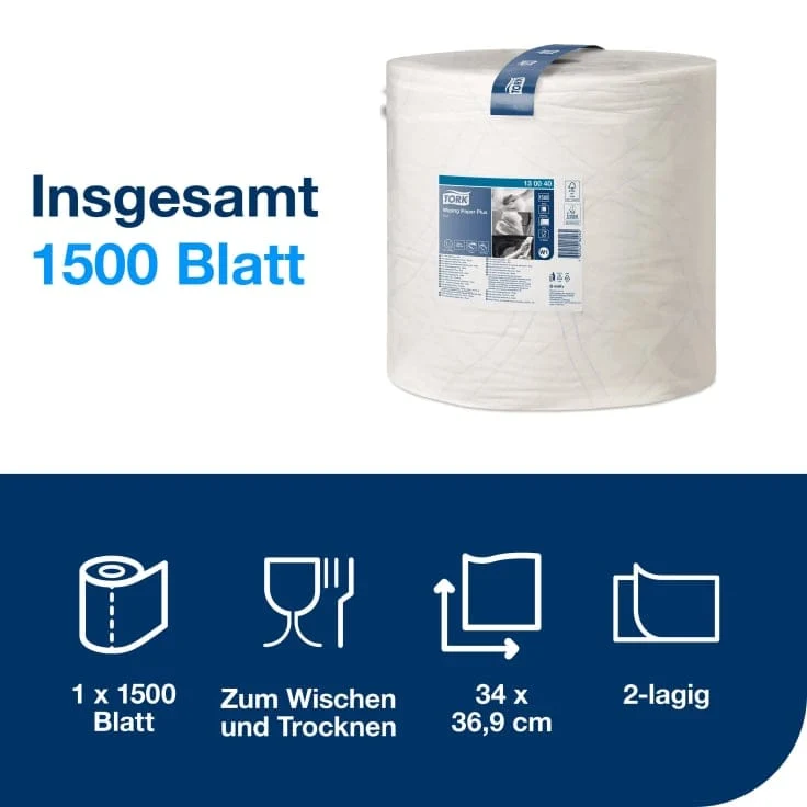 Tork Starke Mehrzweck-Papierwischtücher Premium W1 2-lagig