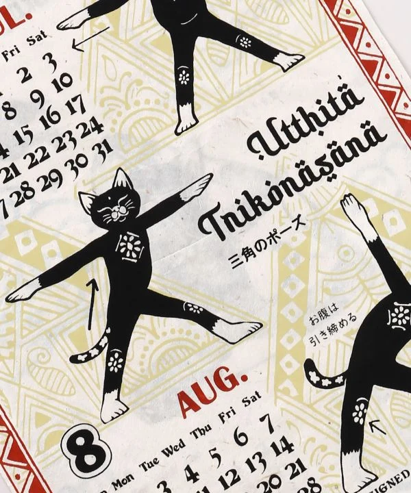 Wandkalender 2027 – Yoga-Katze