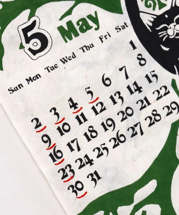 Wandkalender 2027 – Yoga-Katze