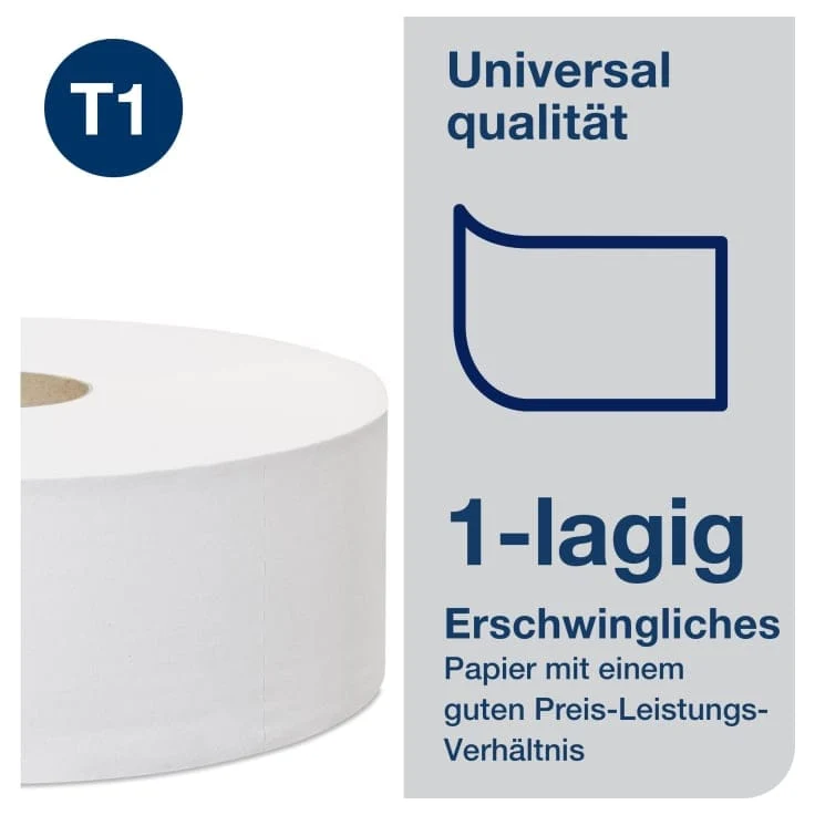 Tork Jumbo Toilettenpapier Universal T1 2-lagig, weiß