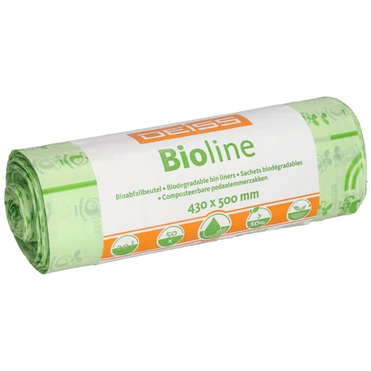 DEISS BIOLINE Bioabfallsäcke 20 Liter ecovio® Biokunststoff