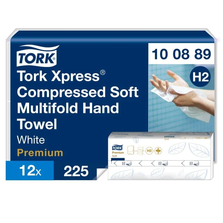 Tork Xpress Multifold-Handtuch komprimiert H2 2-lagig, weiß