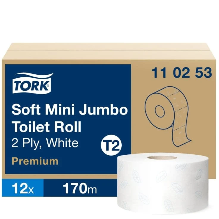 Tork Mini Jumbo Toilettenpapier Premium T2 2-lagig, 170 m