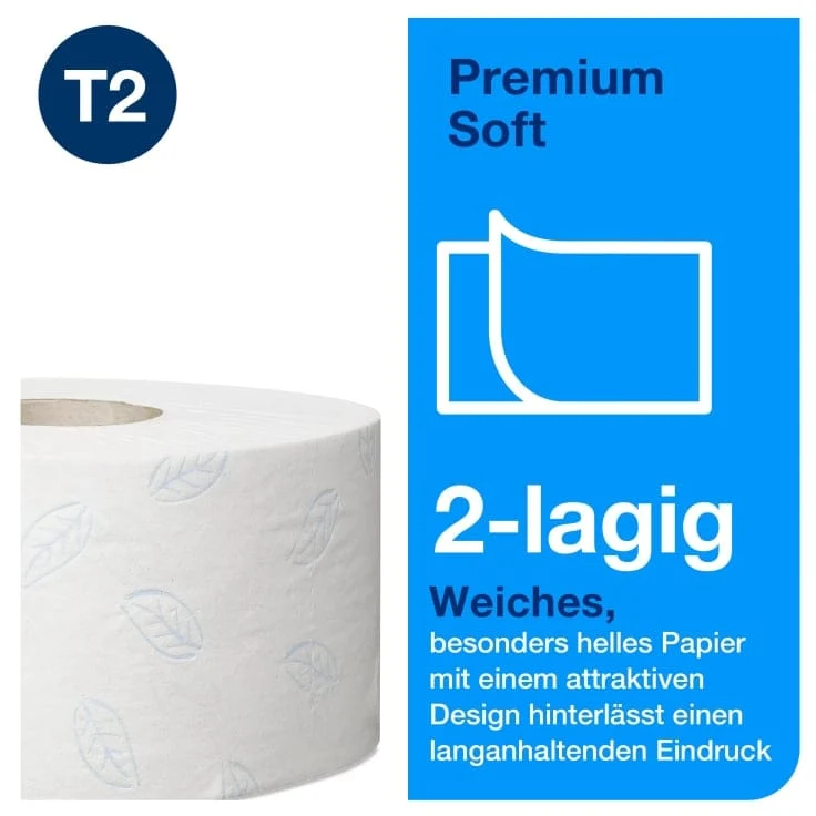 Tork Mini Jumbo Toilettenpapier Premium T2 2-lagig, 170 m