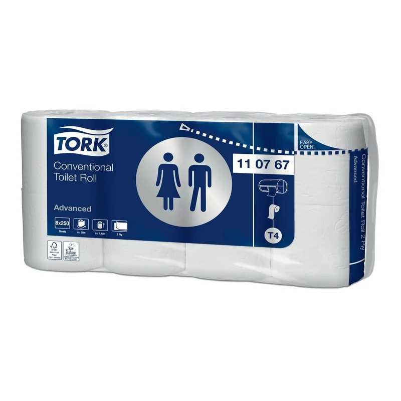 Tork Kleinrollen-Toilettenpapier Advanced T4 2-lagig, 250 Blatt
