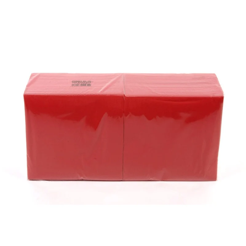 Funny Tafelserviette rot, 40 x 40 cm, 3-lagig, 1/4-Falz