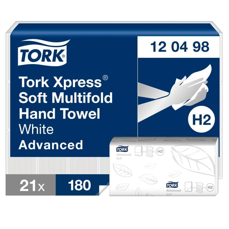 Tork Xpress weiche Multifold Papierhandtücher H2 2-lagig, weiß