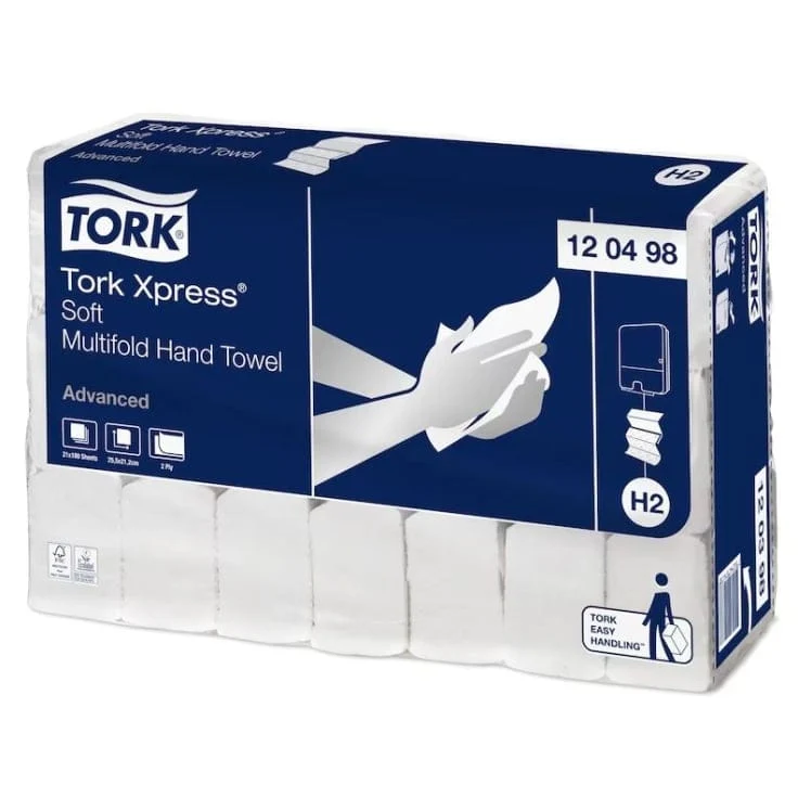 Tork Xpress weiche Multifold Papierhandtücher H2 2-lagig, weiß