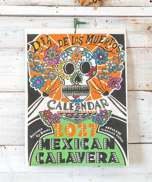 Mexikanischer Calaveras-Volkskunstkalender 2027