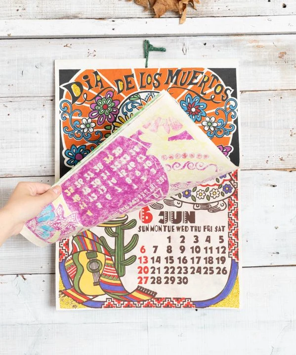 Mexikanischer Calaveras-Volkskunstkalender 2027