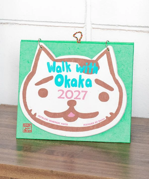 Okaka Katzengesicht 2027 Tischkalender