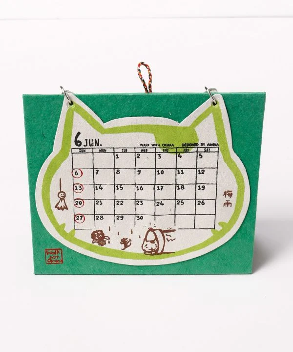 Okaka Katzengesicht 2027 Tischkalender
